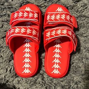 Red Kappa Velcro sandals